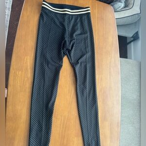 Elegant Black Polka Dot Leggings